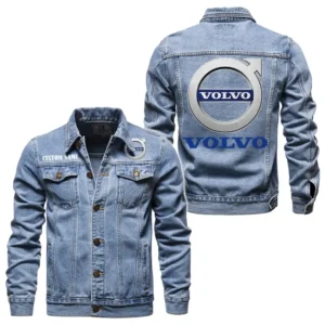 Durable Auto Brand Denim Jacket, Rugged Style Everyday Denim CAR190 - Light Blue