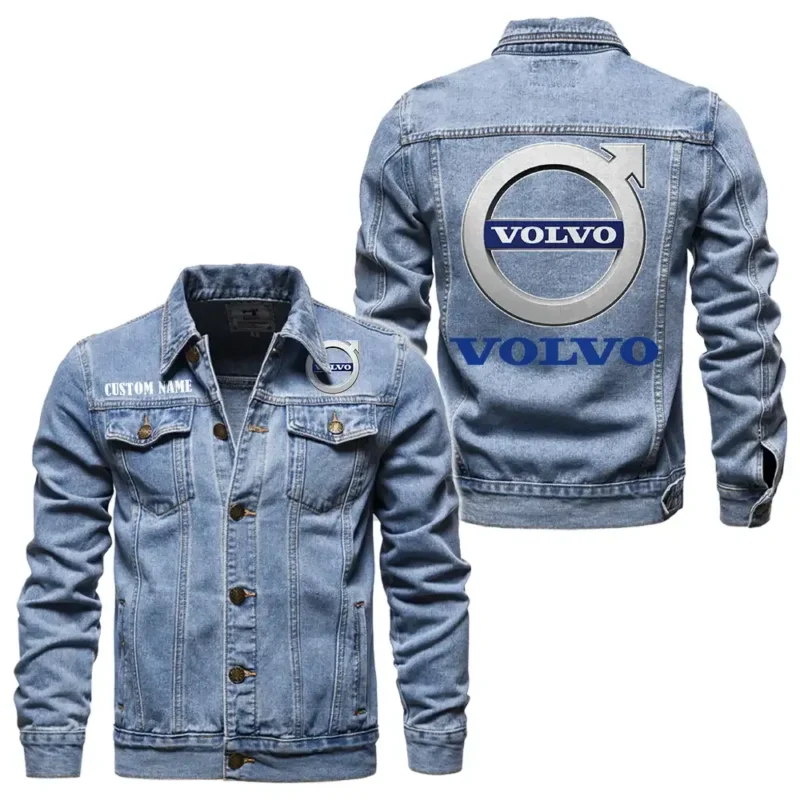 Durable Auto Brand Denim Jacket, Rugged Style Everyday Denim CAR190 - Light Blue