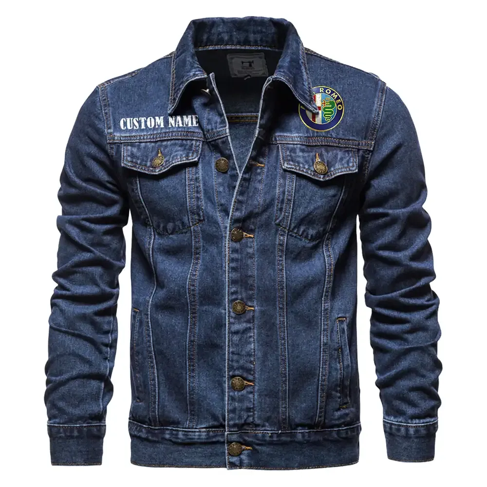 Racing Heritage Denim Jacket, True Gearhead Denim Look CAR190 - Dark Blue