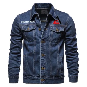 Vintage Tractor Denim Jacket, Denim Jacket Built Tough CAR190 - Dark Blue