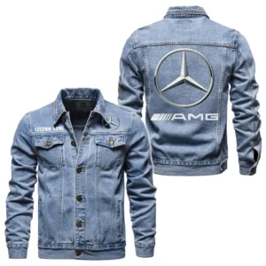 Turbocharged Car Denim Jacket, Ride Bold in Denim CAR190 - Light Blue