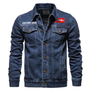 Racing Motorcycle Denim Jacket, Car Lover's Denim Jacket CAR190 - Dark Blue