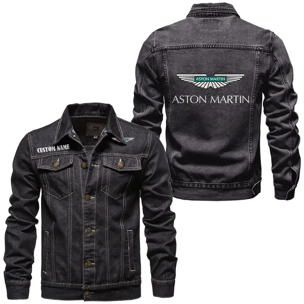 Classic Luxury Ride Denim Jacket, Road-Ready Denim Jacket CAR190 - Black