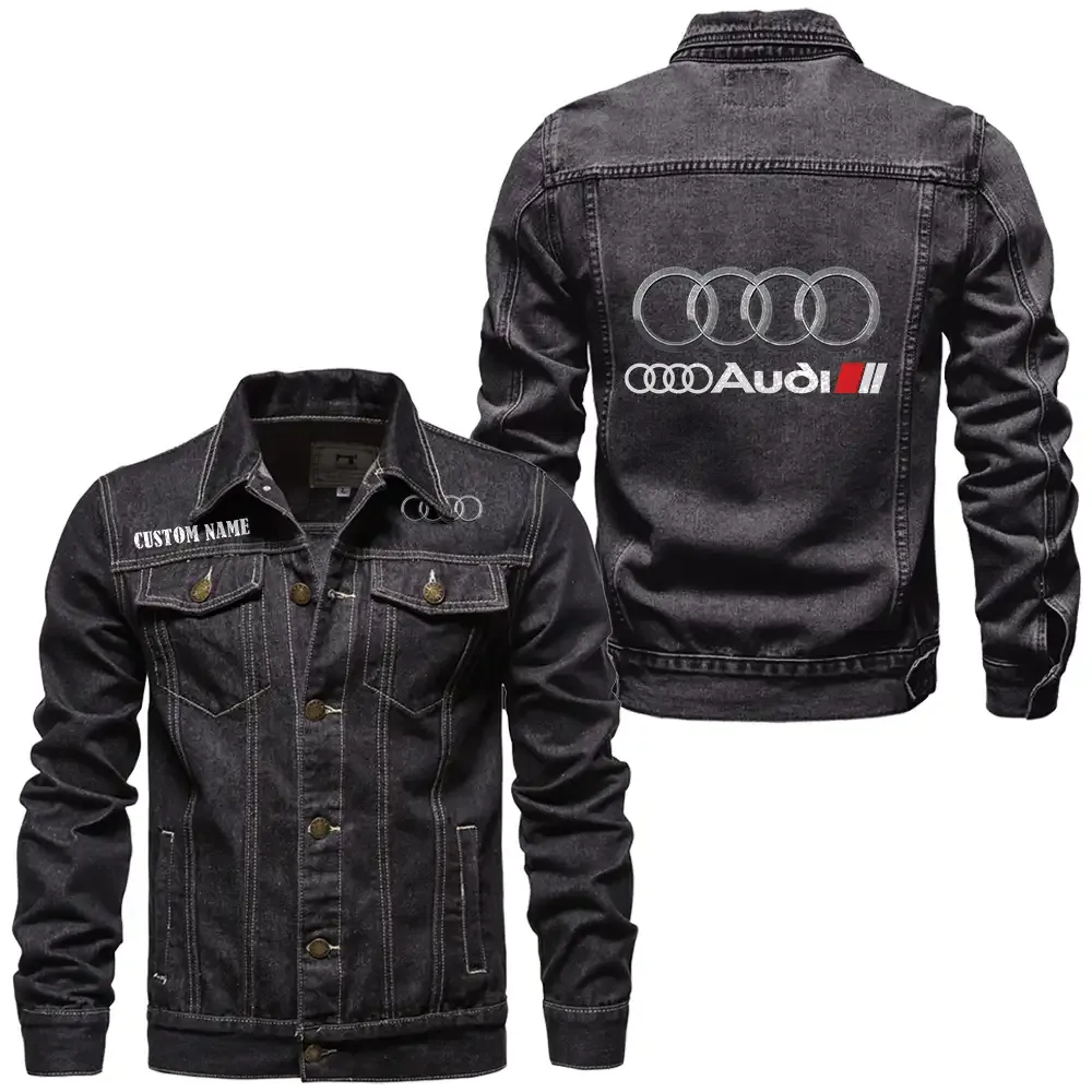 High-End Car Denim Jacket, True Gearhead Denim Look CAR190 - Black