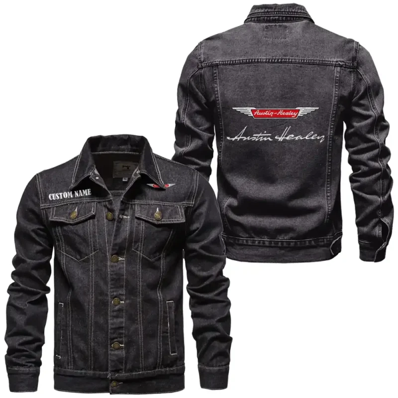 Vintage Roadster Car Denim Jacket, True Gearhead Denim Look CAR190 - Black