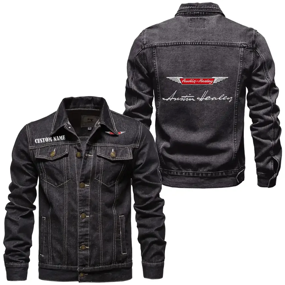 Vintage Roadster Car Denim Jacket, True Gearhead Denim Look CAR190 - Black