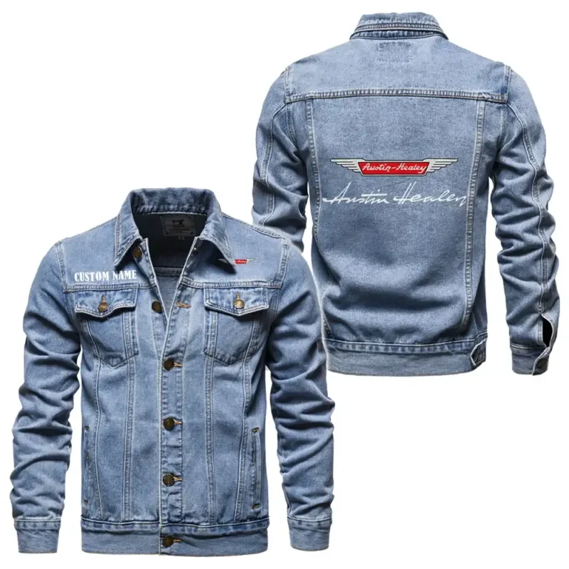 Vintage Roadster Car Denim Jacket, Denim Spirit for Drivers CAR190 - Light Blue