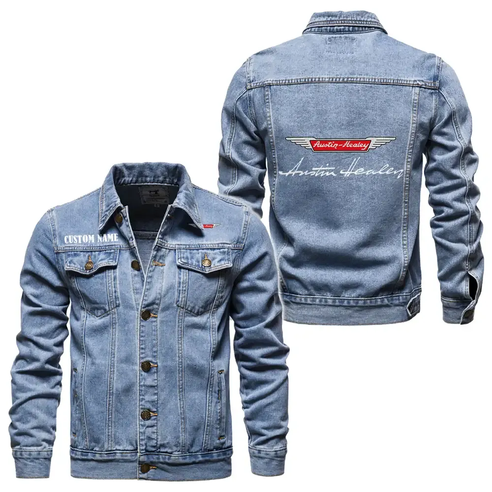 Vintage Roadster Car Denim Jacket, Denim Spirit for Drivers CAR190 - Light Blue