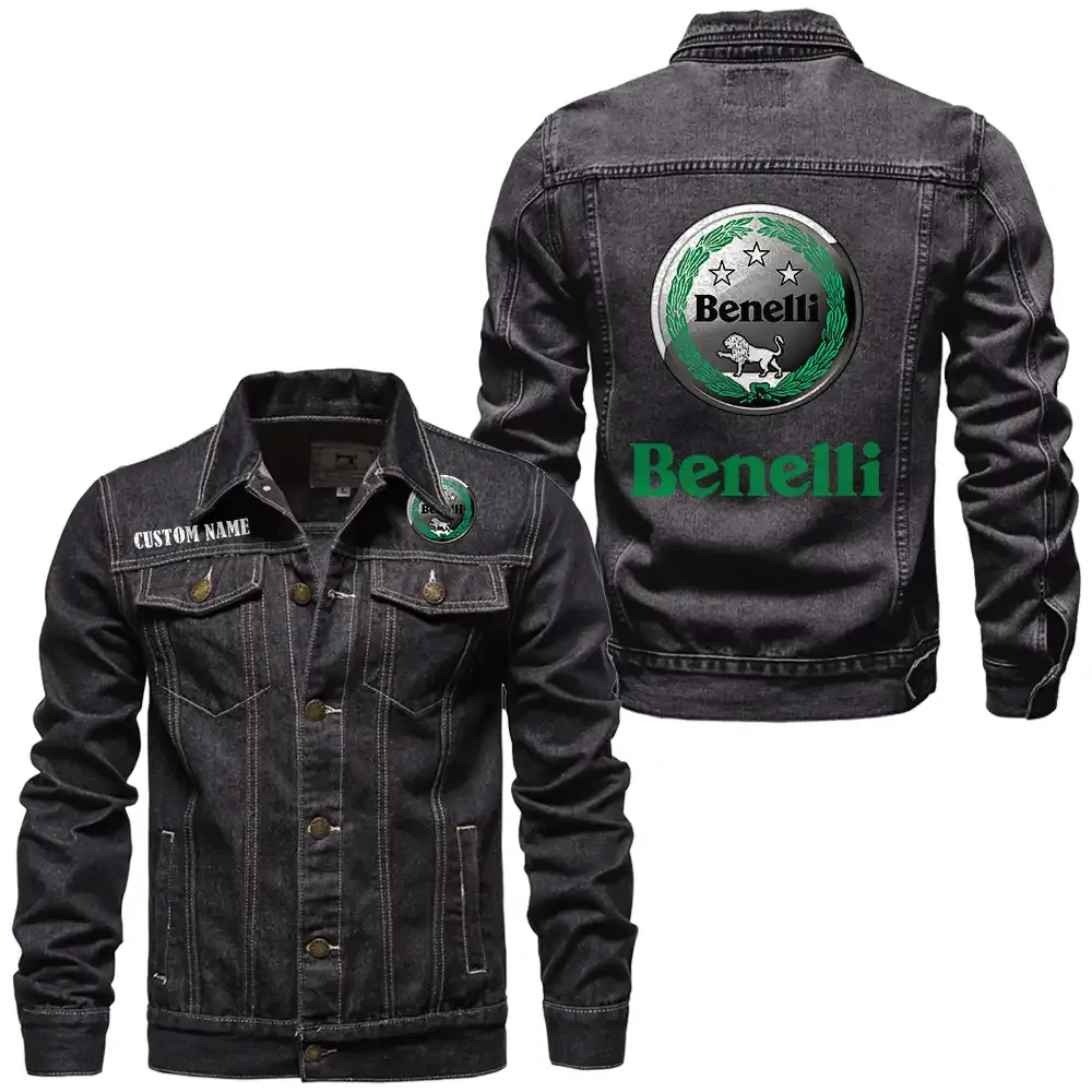 Classic Roadster Denim Jacket, Car Lover's Denim Jacket CAR190 - Black