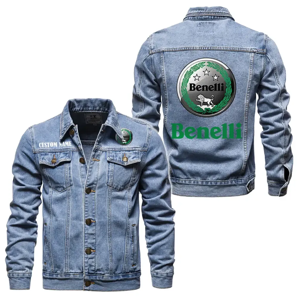 Classic Roadster Denim Jacket, Street Spirit Denim Jacket CAR190 - Light Blue