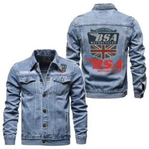 Antique Two-Wheeler Denim Jacket, Denim Spirit for Drivers CAR190 - Light Blue