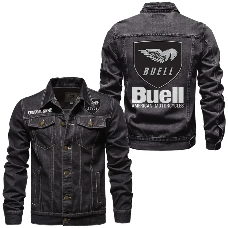 Track-Inspired Ride Denim Jacket, Classic Fit Gearhead Spirit CAR190 - Black