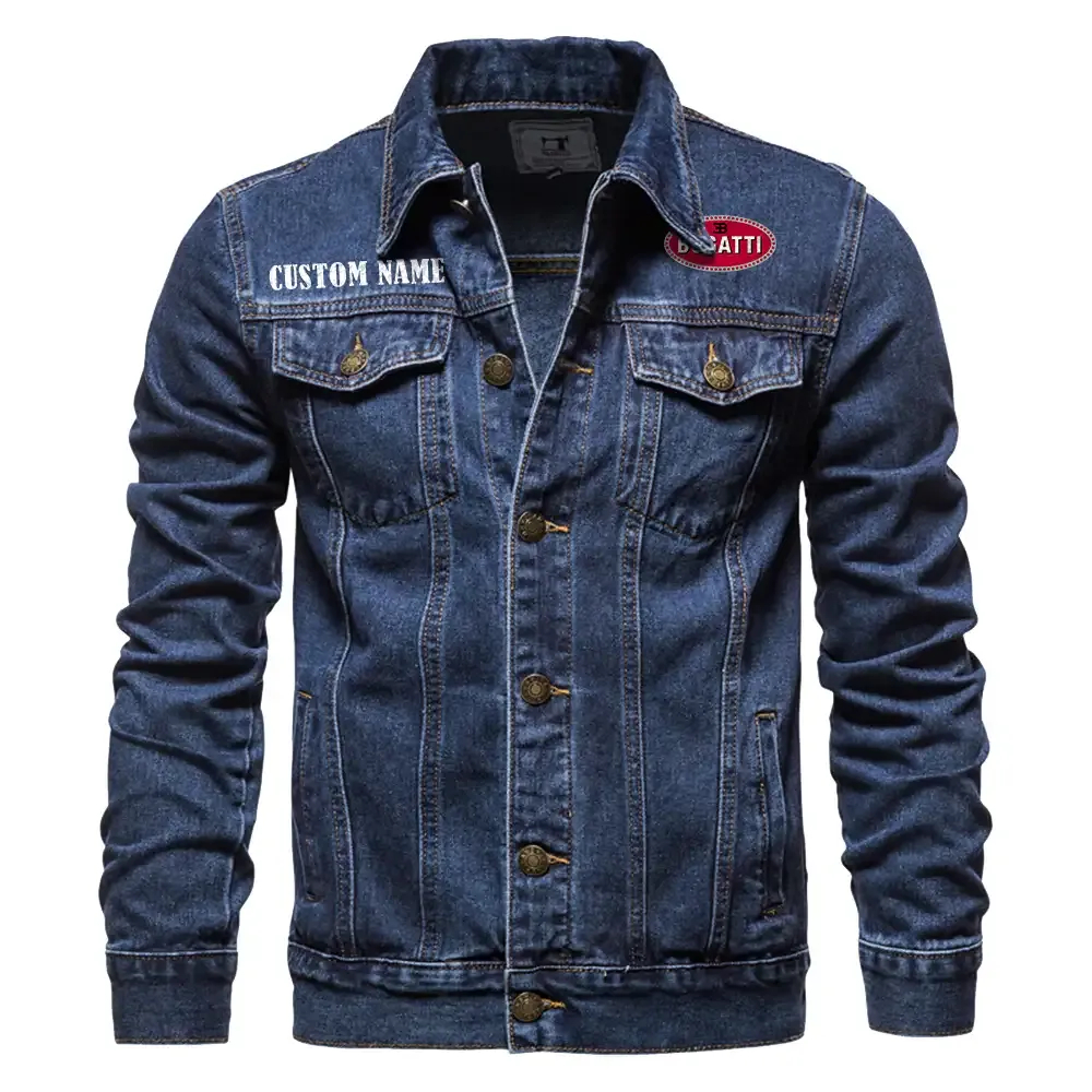 Extreme Speed Vehicle Denim Jacket, Denim Strength for Drivers CAR190 - Dark Blue
