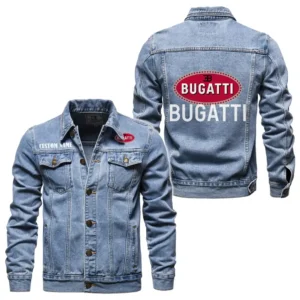 Ultra-Luxury Sports Car Denim Jacket, Rugged Jacket Garage Comfort CAR190 - Light Blue