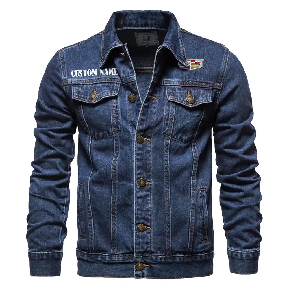 Stylish Luxury Wagon Denim Jacket, Classic Fit Gearhead Spirit CAR190 - Dark Blue