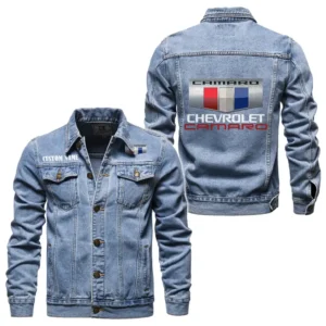 Classic American Muscle Denim Jacket, All-Season Denim for Riders CAR190 - Light Blue