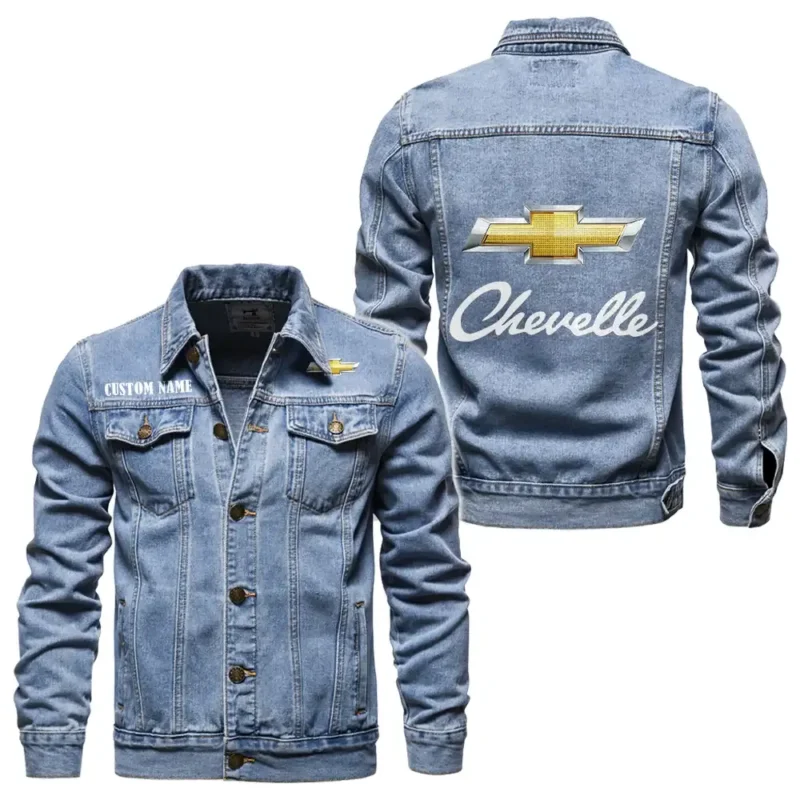 Classic Muscle Car Denim Jacket, Garage Life Denim Jacket CAR190 - Light Blue