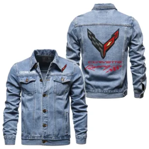 High-Performance Coupe Denim Jacket, Rugged Jacket Garage Comfort CAR190 - Light Blue