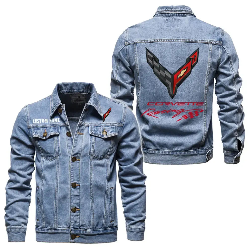 High-Performance Coupe Denim Jacket, Rugged Jacket Garage Comfort CAR190 - Light Blue