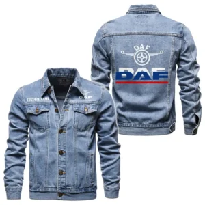 Logistics Truck Denim Jacket, Rider Lifestyle Denim Jacket CAR190 - Light Blue