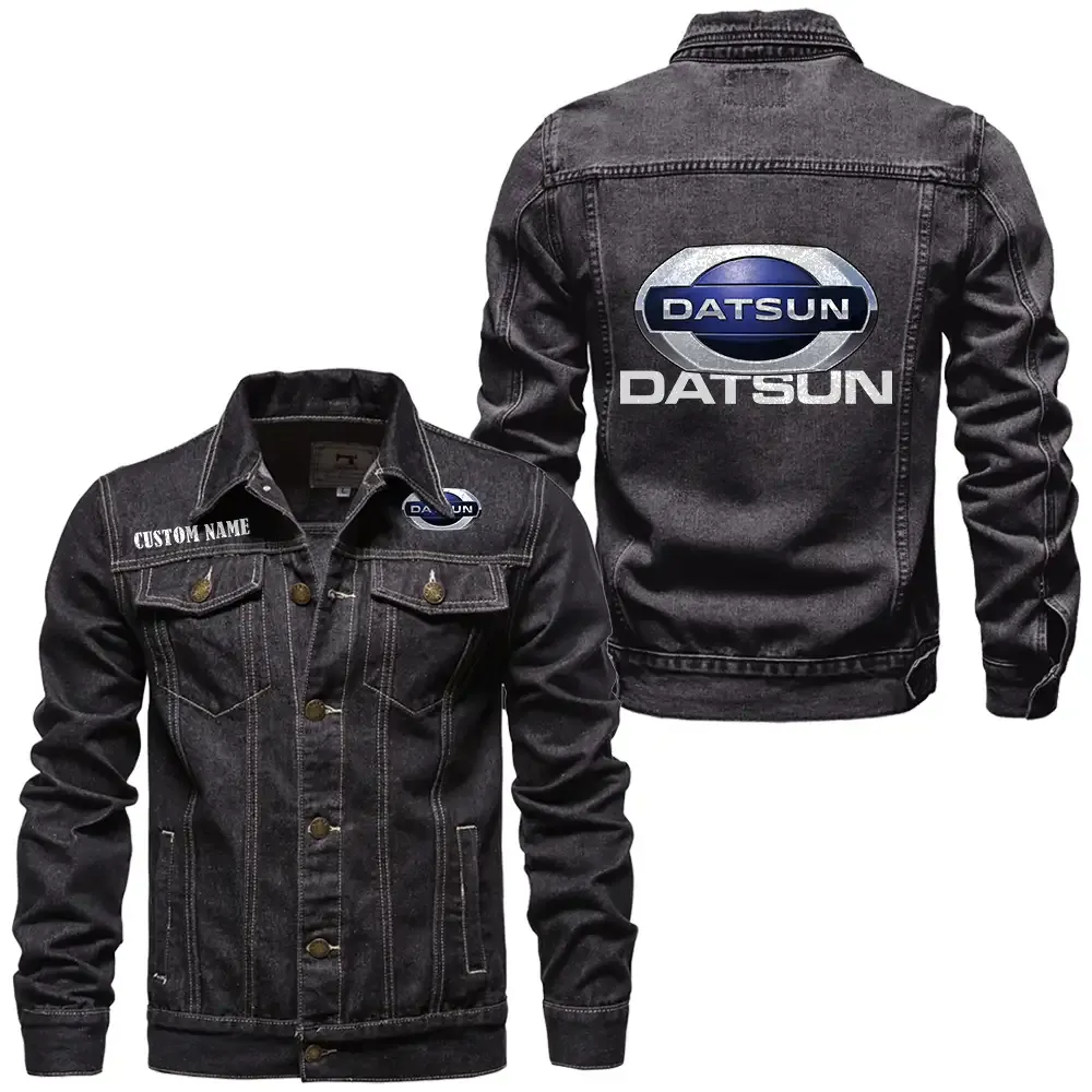 Nostalgic Vehicle Denim Jacket, Garage Life Denim Jacket CAR190 - Black