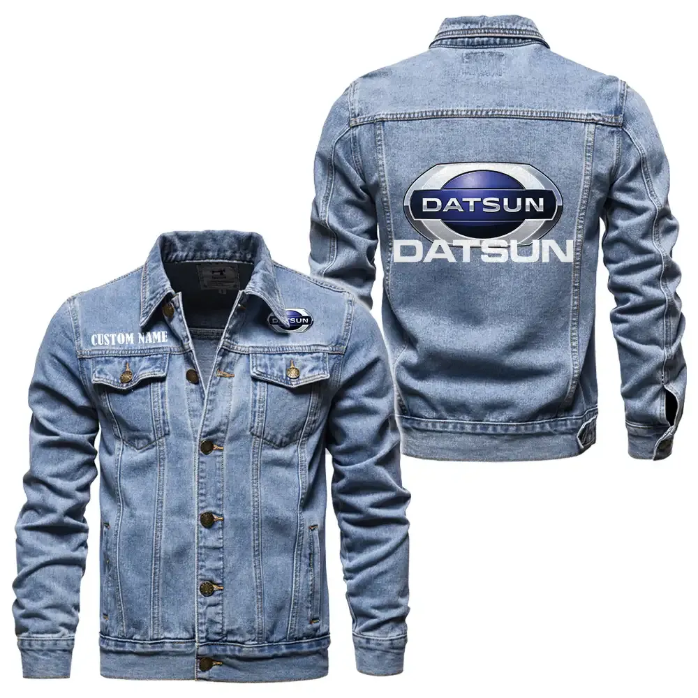 Retro Sedan Denim Jacket, Rider Lifestyle Denim Jacket CAR190 - Light Blue