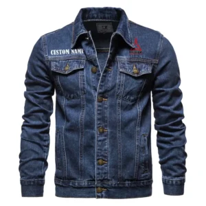 Farm Machine Denim Jacket, Rugged Style Everyday Denim CAR190 - Dark Blue