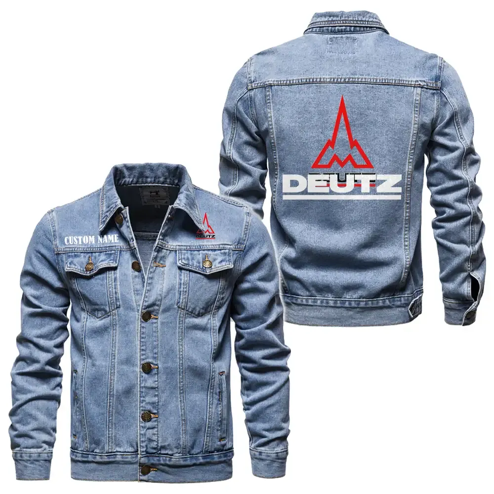 Agricultural Tractor Denim Jacket, Rider Lifestyle Denim Jacket CAR190 - Light Blue