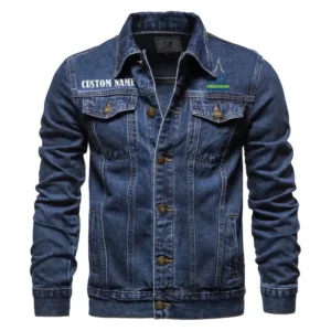 Cultivation Tractor Denim Jacket, Classic Fit Gearhead Spirit CAR190 - Dark Blue