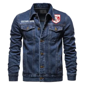 Sports Muscle Car Denim Jacket, Performance Denim for Riders CAR190 - Dark Blue