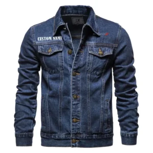 American Car Denim Jacket, Garage-Ready Denim Wear CAR190 - Dark Blue