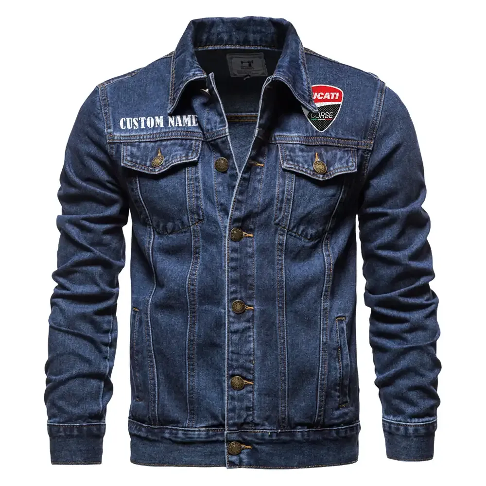 High-Speed Roadster Denim Jacket, Road-Ready Denim Jacket CAR190 - Dark Blue