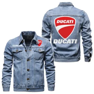 Sleek Superbike Denim Jacket, Rugged Jacket Garage Comfort CAR190 - Light Blue