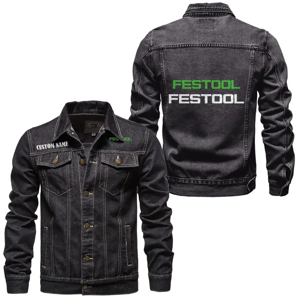 Woodworking Tools Denim Jacket, Ride Bold in Denim CAR190 - Black