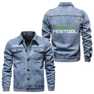 Woodworking Tools Denim Jacket, Classic Fit Gearhead Spirit CAR190 - Light Blue