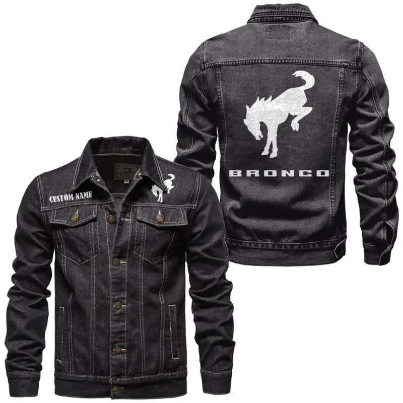 Off-Road Lifestyle SUV Denim Jacket, Garage-Ready Denim Wear CAR190 - Black