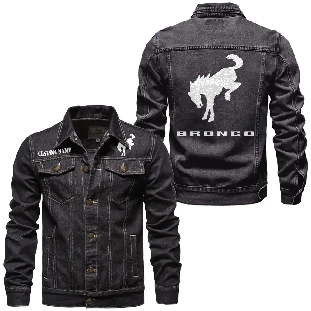 Off-Road Lifestyle SUV Denim Jacket, Garage-Ready Denim Wear CAR190 - Black