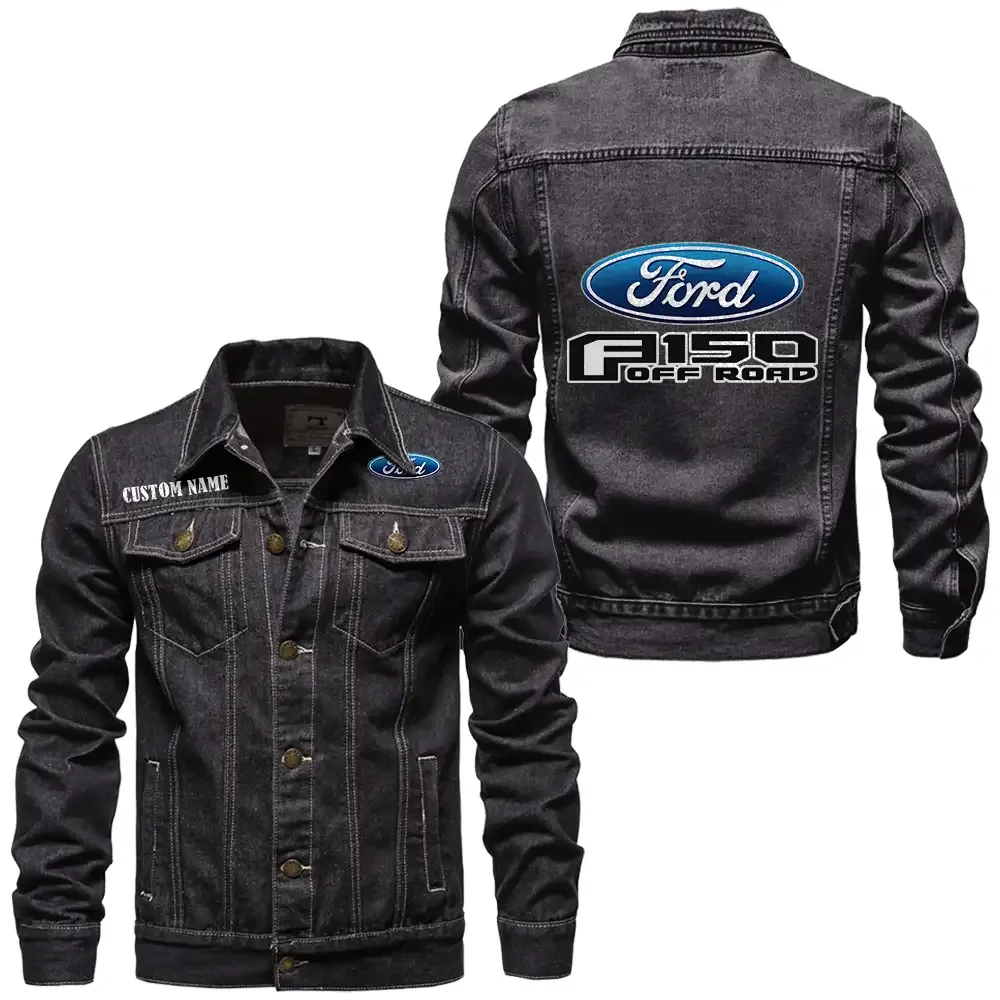 Pickup Truck Denim Jacket, Rugged Style Everyday Denim CAR190 - Black