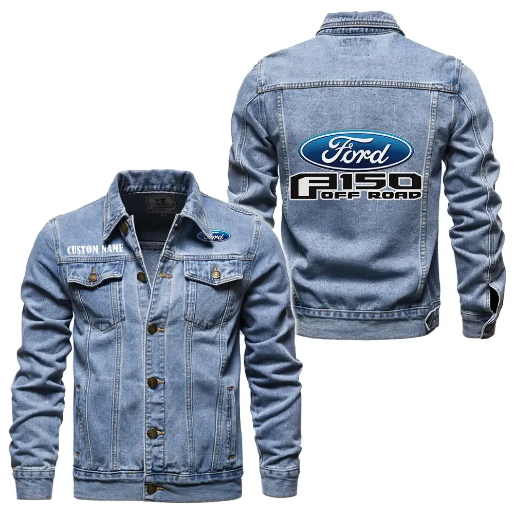 Family Sedan Denim Jacket, Everyday Rugged Denim Jacket CAR190 - Light Blue