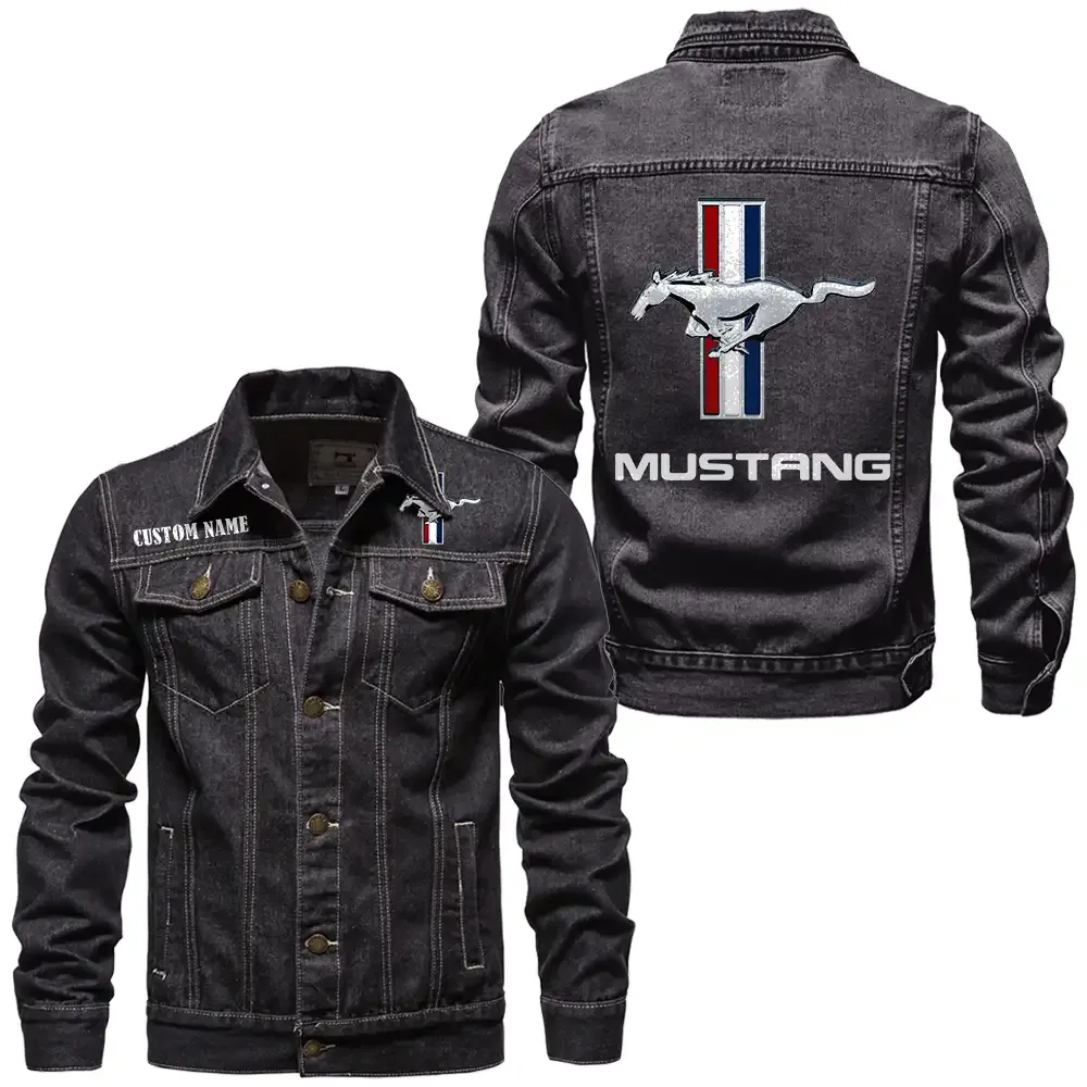 Street Performance Car Denim Jacket, Garage-Ready Denim Wear CAR190 - Black