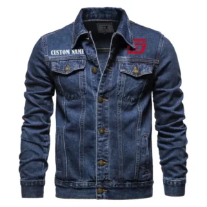 Extreme Terrain Bike Denim Jacket, All-Season Denim for Riders CAR190 - Dark Blue