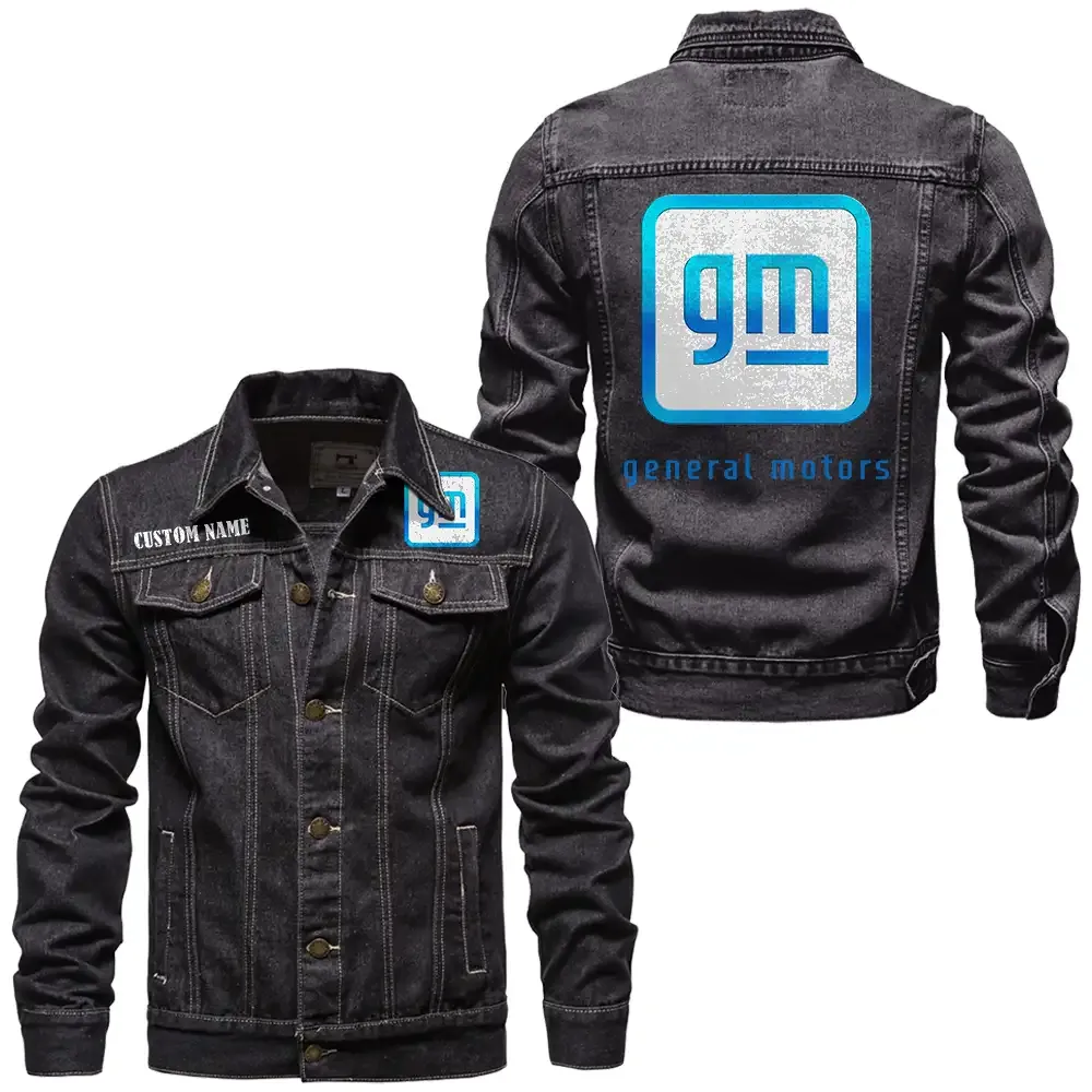 Motor Vehicle Maker Denim Jacket, All-Season Denim for Riders CAR190 - Black
