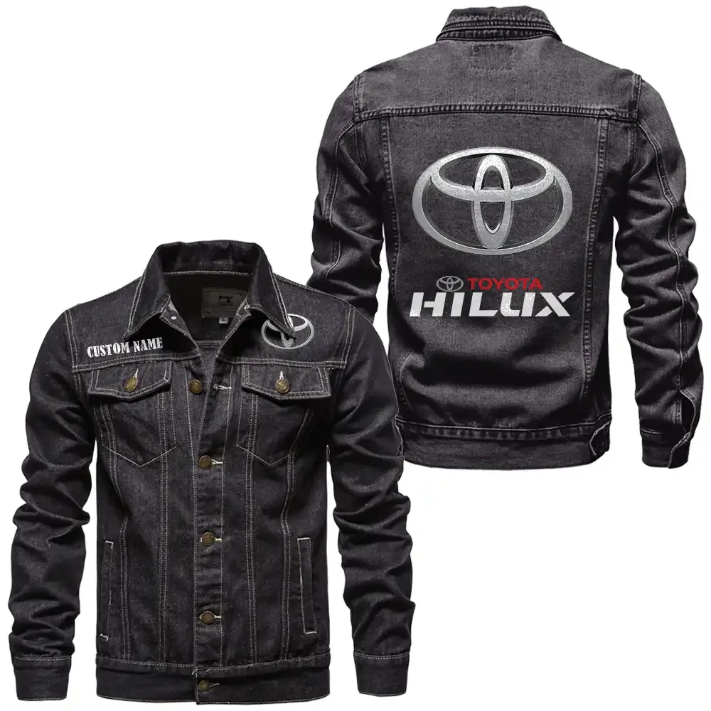 Rugged 4x4 Denim Jacket, Car Culture Denim Style CAR190 - Black