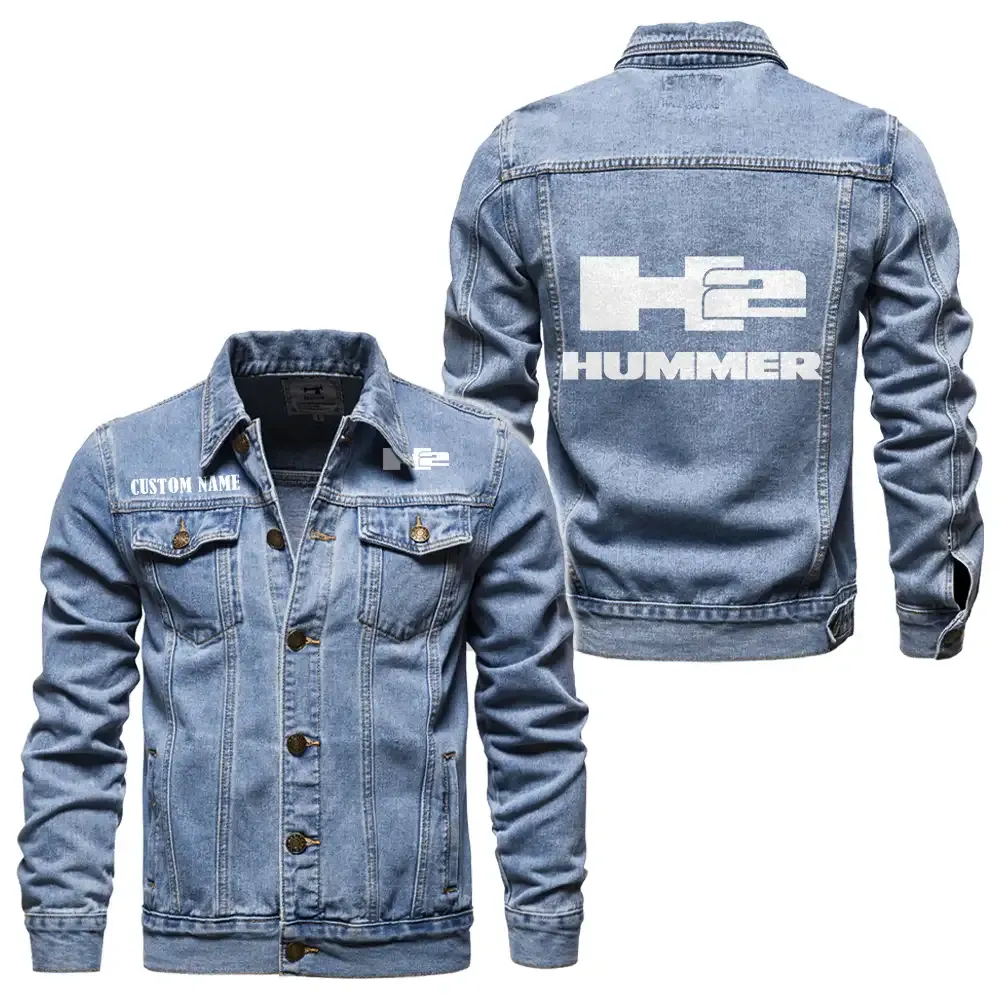 Oversized Utility SUV Denim Jacket, Rider Lifestyle Denim Jacket CAR190 - Light Blue