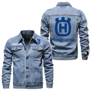 Off-Road Racer Denim Jacket, Auto-Inspired Denim Look CAR190 - Light Blue