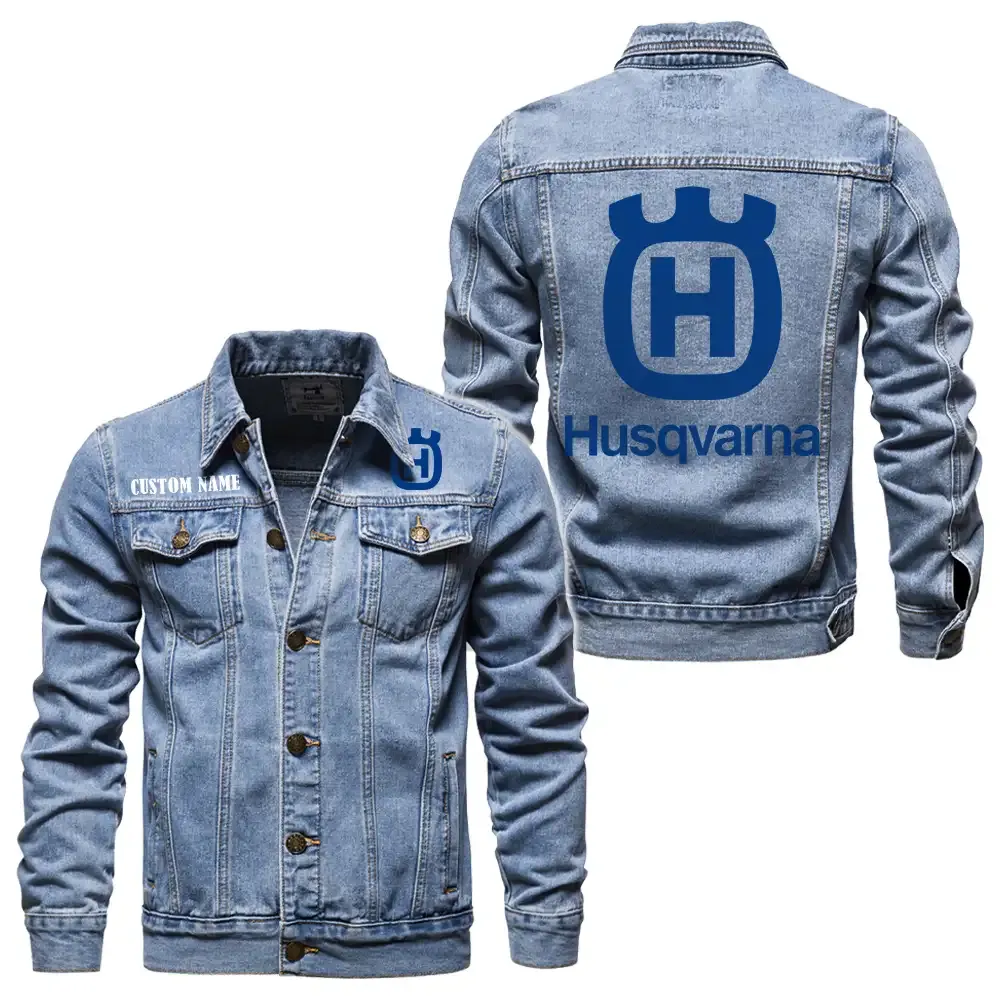 Off-Road Racer Denim Jacket, Auto-Inspired Denim Look CAR190 - Light Blue
