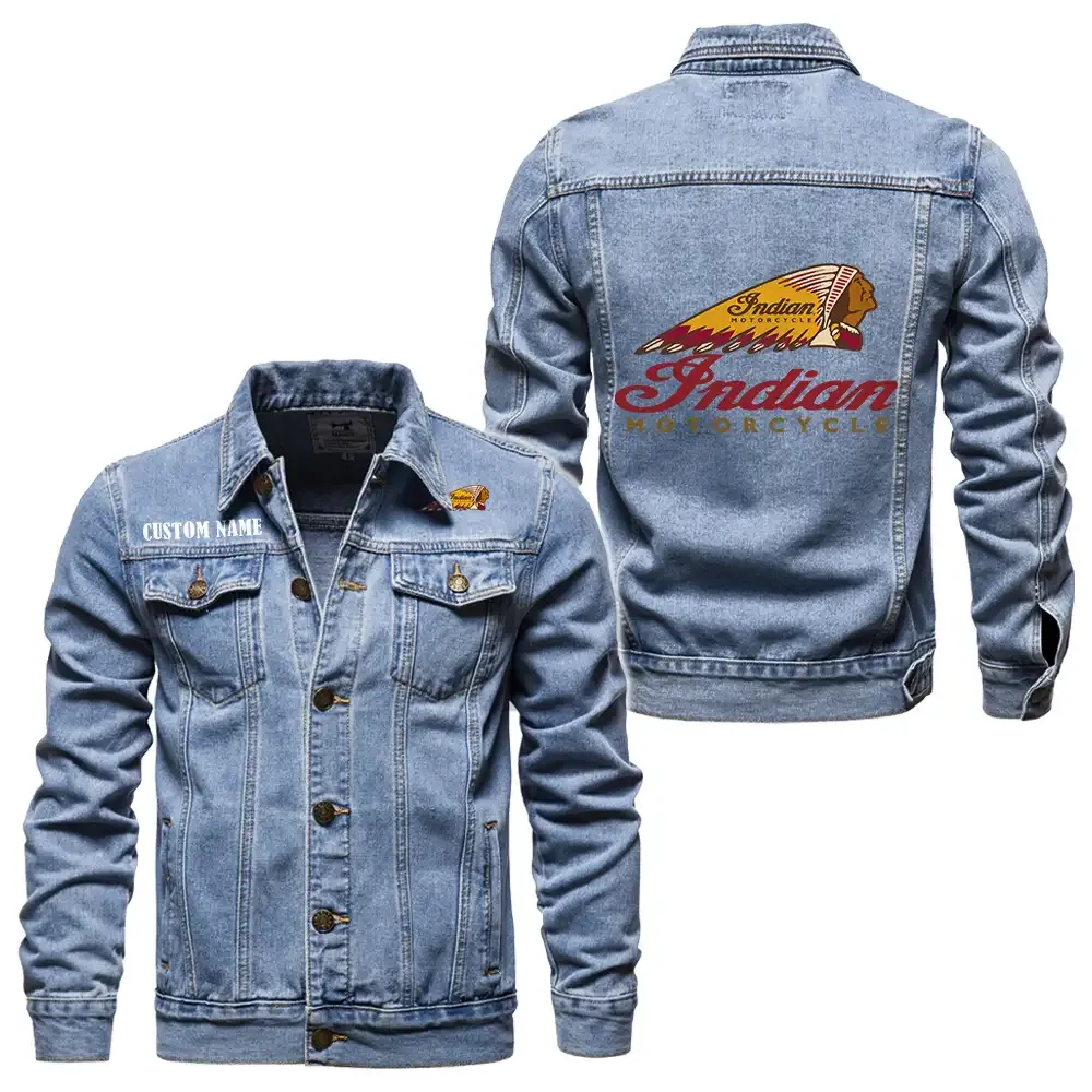Touring Cruiser Denim Jacket, Motorcycle Pride Denim Style CAR190 - Light Blue
