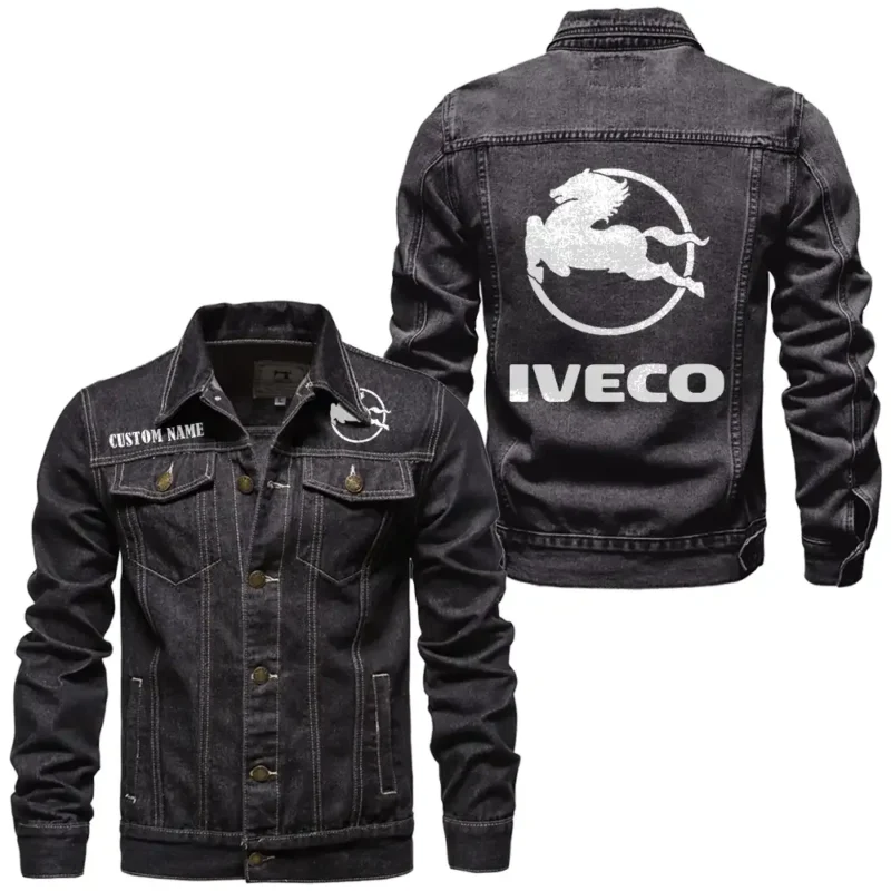 TransportForce Trucks Denim Jacket, Road-Ready Denim Jacket CAR190 - Black