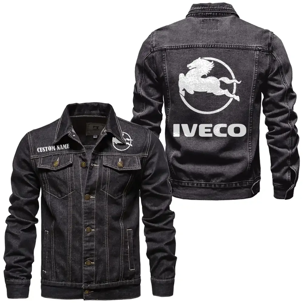 TransportForce Trucks Denim Jacket, Road-Ready Denim Jacket CAR190 - Black