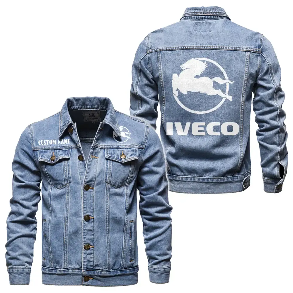 TractorPro Machines Denim Jacket, Garage-Ready Denim Wear CAR190 - Light Blue